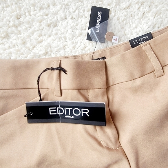 NWT Tan Express Editor ankle straight through hip & thigh size 00 Capri slacks - Picture 14 of 15